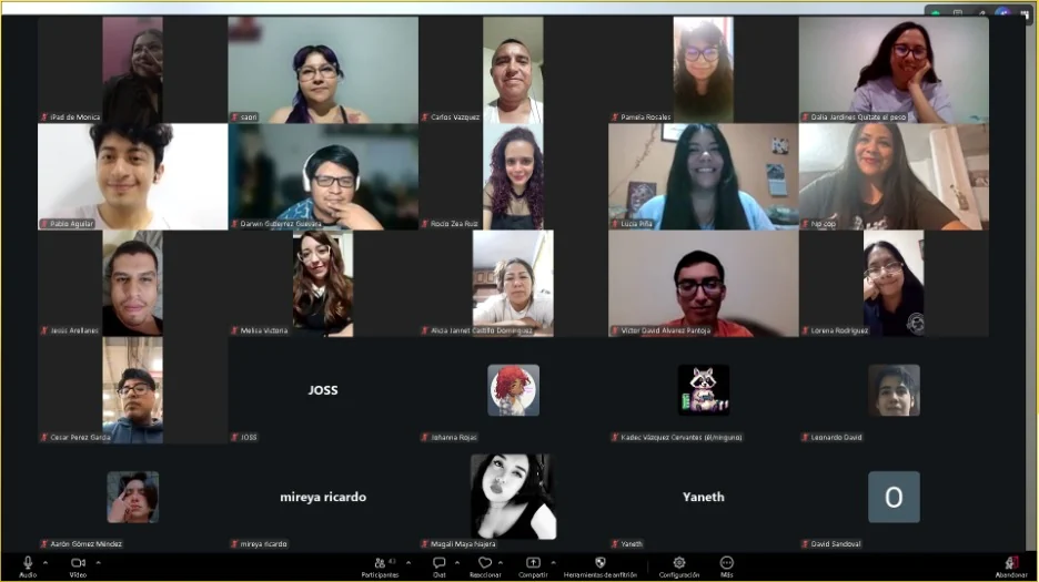 Ponentes y asistentes durante una sesión virtual de la Jornada
